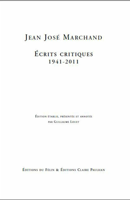 Ecrits Critiques Ecrits Critiques